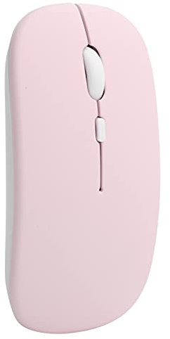 Naroote Ratón Inalámbrico Bluetooth 5,0, Accesorios Silenciosos para Ordenador Portátil de 2,4 GHz, para Biblioteca, Sala de Reuniones, Dormitorio, Material ABS Rosa