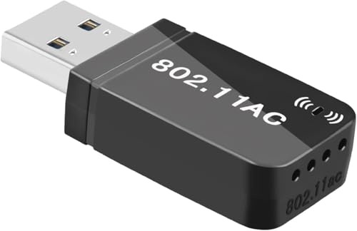 USB WLAN Stick, 1300Mbit/s, Dual Band WiFi Stick (bis zu 867Mbps 5,8GHz / 400Mbps 2,4GHz), USB3.0 für PC/Desktop/Laptop, Kompatibel mit Windows XP/11/10/8.1/8/7/, Mac OS