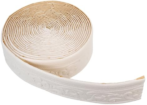 GRIRIW Self Stick Baseboard Molding White Xpe Foam Corner Guard Wall Protector with Easy Clean Surface for Home Décor and Hallways, Flexible Protective Wall Base Corner Protector Trim