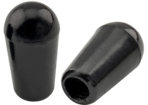 Musiclily Pro Inch Size Thread Plastic Toggle Pickup Switch Tips Black 2Pcs | for LP Style Guitar