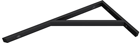 Mai & Mai Design Wandkonsole WH02 aus Edelstahl in schwarz Länge: 500mm 1er Pack