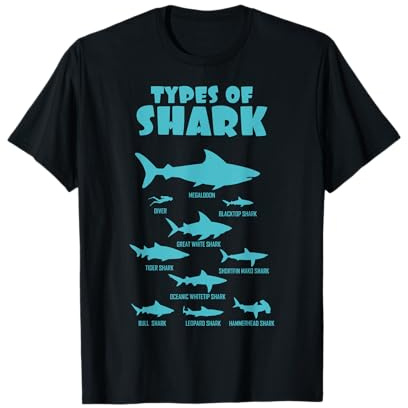 Hai Geschenk Hai Typen für Taucher T-Shirt