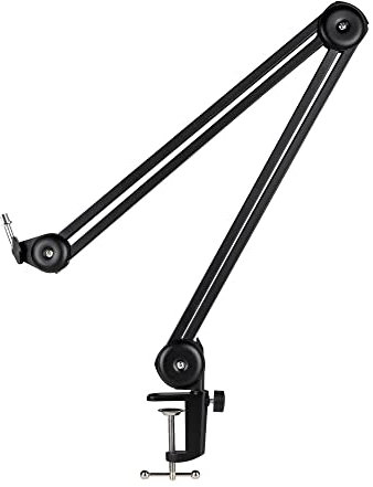 Melon Audio Microphone Boom Arm Stand, Heavy Duty Mic Arm Microphone Stand Suspension Scissor Boom Stands with Mic Clip and Cable Ties Perfect For Vocal Recording, Streaming and Podcasting, GAZ-40