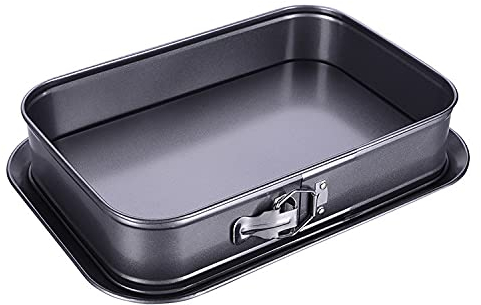 Utensilios para hornear pasteles Molde antiadherente para pasteles de queso Molde rectangular desmontable con fondo extraíble a prueba de fugas y liberación rápida
