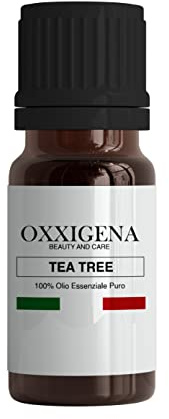 Oxxigena - Aceite esencial de árbol de té (árbol del té) - 50 ml - 100% puro, Natural, Vegano, sin OGM - Ideal para Aromaterapia, Mezclas de Masaje