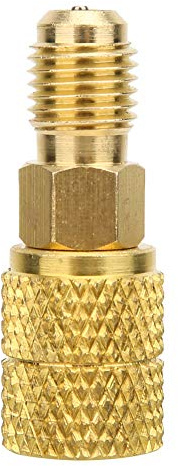 Adaptador SAE hembra, R410A Exterior 1/4SAE Interior 5/16SAE Conector de manguera de HVAC Hembra SAE para Aire Acondicionado y Refrigeración