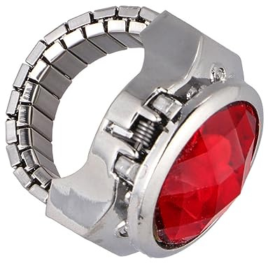 Hemobllo Ring in Uhrenform Mit Quarzuhr Modischer Fingerring Für Damen Und Herren Elastisches Armband Praktisches Und Dekoratives Schmuckstück
