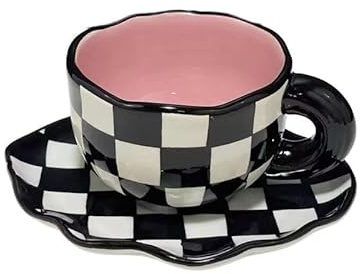 Service à Café Peint à la main le ciel bleu et les nuages ​​blancs tasse à café avec soucoupe en céramique à la main tasse à thé soucoupe ensemble cadeau mignon for elle Porcelaine Anglaise ( Size : 2