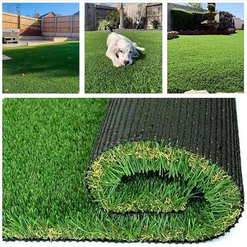 ALTRUISTIC Ultrathick - Alfombra de césped artificial resistente de 3 x 5 pies, 1.77 pulgadas, lujoso respaldo de poliuretano para interiores y exteriores, césped sintético para perros, jardín,