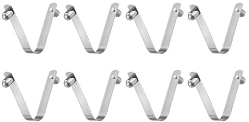 QUARKZMAN 8 Stück Doppelknopf Kajak Paddel Snap Federclip 8x10x60mm 65Mn Federstahl V-förmige solide Lift Teleskopische Verriegelung Rohr Clips für Zelte Kajak Paddel Zeltstange