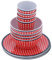 LTSQIN 12 Piezas De Tazas Y Platos De Melamina A Cuadros Rojos, Vajilla De Cocina, Comedor, Hogar, Para Barbacoa, Pasteles, Frutas, Dulces O Platos De Aperitivos, Etc.
