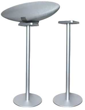 Lautsprecherständer ist kompatibel mit Bowers&Wilkins Zeppelin-Lautsprechern（für 5 und 6 Generation） Hergestellt aus Aluminiumlegierung, versenktes Design und versteckte Stromversorgung（Silber 1 Paar）