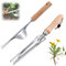 2PCS Garden Weeding Tools, Gardening Tools, Weeding Tools for Garden, Wooden handle Manual Weeder Tool, Weeding Tool, Stainless Steel Weeder with Measure weeding tools for garden