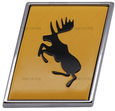Self-adhesive car thick emblem sticker trunk replacement for Volvo XC60 S90 XC90 S60 badge (deer)