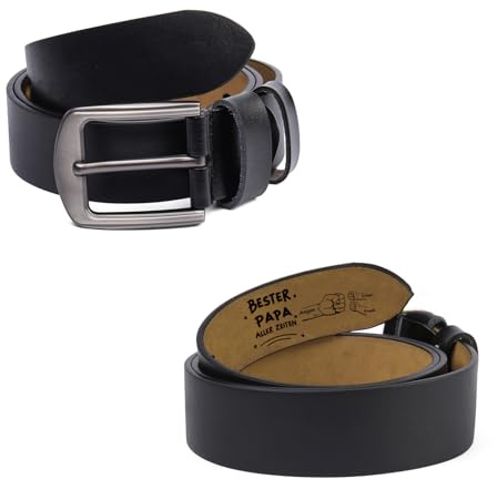 ALBERTBAND Personalisierter Name Herren Ledergürtel - Personalisiert Geschenk für Männer Papa Opa Ihr Ehemann oder Freund - Vatertagsgeschenk für Papa