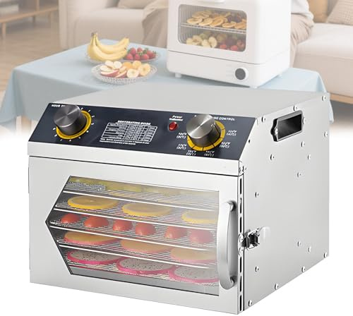 Deshidratadora con 18 Bandejas de Acero Inoxidable Deshidratadora de Frutas y Verduras Temperatura Ajustable 40-90℃ Deshidratador de Alimentos Eléctrico,6thfloor