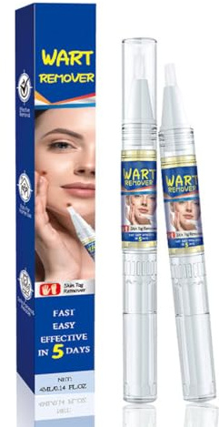QOCUILC 2 Pezzi Penna per la Cura Della Pelle al Naturale, Penna Sanitaria per la Cura della Pelle,wart remover,Adatta per Mani,Piedi,Corpo e Viso