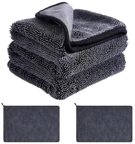 Générique 3 pezzi panno in microfibra per auto, 60 x 40 cm, molto assorbenti senza pelucchi, per pulizia auto, moto, finestre, vetri,