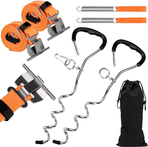 Juego de toldos para Thule Omnistor y Fiamma,Kit de sujeción para toldos, Bandas de tormenta para toldos, protección contra tormentas para toldos, para caravanas, tormentas para toldos