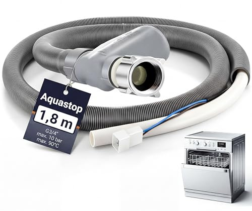 Enhon Manguera Aquastop 1,8 m para Lavavajillas, Entrada de Agua 3/4 Pulgadas, Recambio 00668113 668113, Protección Antifugas