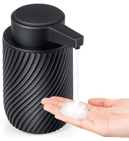 Seifenspender Automatisch, 400ml Elektrischer Seifenspender mit Sensor Infrarot, Berührungslos, USB Wiederaufladbar IPX6 Wasserdicht für Bad, Küche (Schaumform)