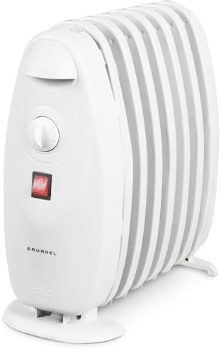 Grunkel - Radiador de Aceite de 7 a 9 elementos RACP-80D Emisor de calor de bajo consumo 3 niveles de calor regulables, termostato y sistema de protección sobrecalentamiento.