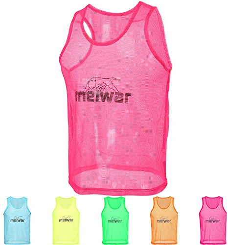 meiwar Chasuble De Sport - Fotlapp, Hockey, Basket | 10-pack | Barn och Vuxen Jersey | Olika färger, rosa, L