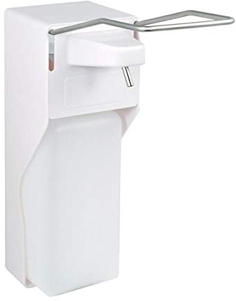 Allpax Duro Eco Desinfektionsmittelspender für 1000 ml mit Armhebel, Weiss, ABS-Kunststoff