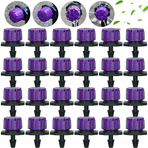 Kalolary 100Pcs Bewässerung Tropfer Sprinkler, Micro Tropfer Bewässerungs, verstellbar Micro Tropfbewässerung Bewässerung Werkzeug Anti-Clogging Emitter Tropfer Garten Bewässerung Düse