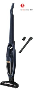 AEG QX7-1-50IB 2in1 Akku Staubsauger/schlanke Bauform/Multi-Bodendüse/hochwirksam auf Teppichen/bis zu 50 min Laufzeit / 21,6 Volt/inkl. Zubehör/freistehend/blau