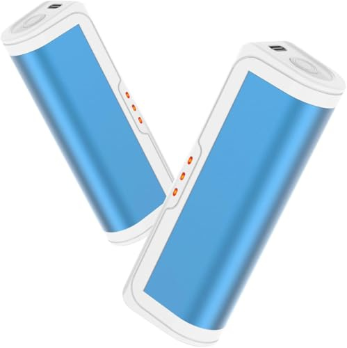 Jonwall Handwärmer Wiederaufladbar 2er-Pack, Tragbare Elektrische USB Taschenwärmer Mit 3 Wärmestufen, Mini Wärmer für Camping Golf, Warmes Geschenk für Frauen Männer