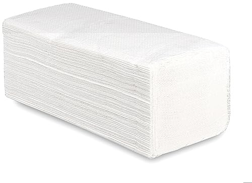 Falthandtücher, V-Falz, ZZ-Falz, 2-lagig, 21cm x 23cm, Zellstoff, 3000 Blatt