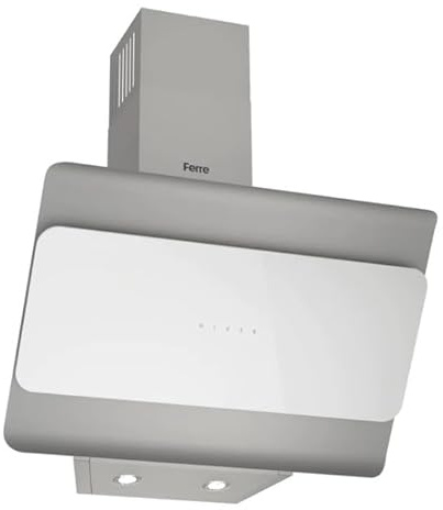 Ferre LYTCH-WH 60cm Cooker Hood - Kitchen Extractor Fan - Touch Control - White - Dove Grey