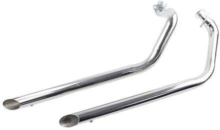 Motorrad-Endschalldämpfer Für Yamaha Für Virago XV 750 XV1100 XV 1100 S Motorrad Staggered Shortshots Auspuffrohr Mit Abnehmbarem Schalldämpfer Auspuffrohr (Color : Chrome)