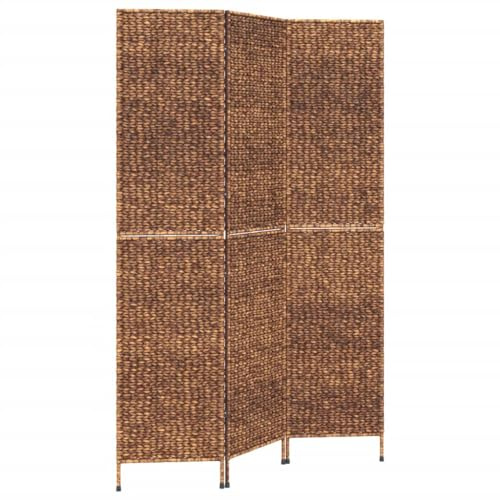 vidaXL Biombo de 3 Paneles Jacinto de Agua marrón 122x180 cm