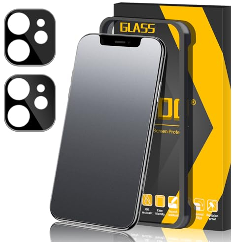 JEHOO Matt Panzer Schutz Glas für iPhone 11, [2+2 Stück] Matte Schutzfolie und Kamera Glasfolie, Rahmen-Installationshilfe Blendschutz, Anti-Fingerabdruck Screen Protector, Kratzern