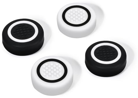 DLseego Joystick Caps für Switch/Switch Lite/Switch OLED, weiche Silikon 4CPS Joystick Grip Covers Anti Slip Switch Thumb Grips für Joycon Controller,Schwarz