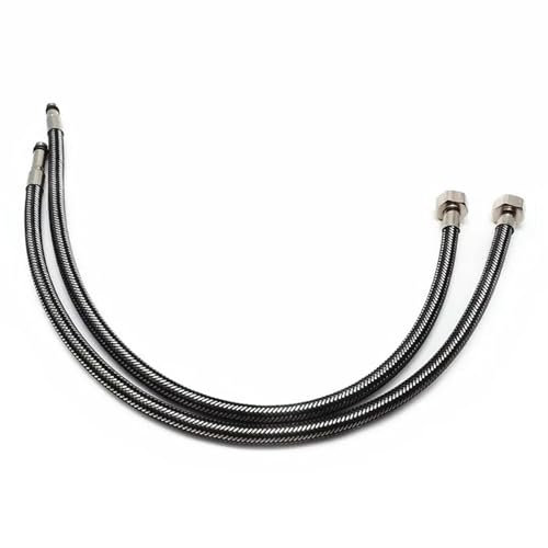 YGLEEULI Duschschlauch 2Pcs Edelstahl Geflochtene Rohr Dusche Schlauch Hitzebeständig Wasserhahn Becken Wasserhahn Waschbecken Küche Bad(80cm 31.4in)