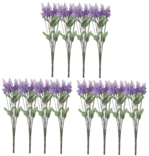 Cabilock 12 Stück Lavendelstrauß Künstliche Lavendelvasen Für Blumen Vase Für Blumen Künstliche Pflanzensträuße Künstliche Lavendelblüten Party Lavendel Dekorationen Seidenstoff