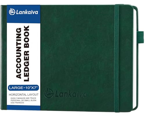 Libro contabile - Libro contabile per contabilità personale e piccole imprese, taccuino per spese, depositi e saldo, diario di registro B5 per elementi essenziali aziendali, verde