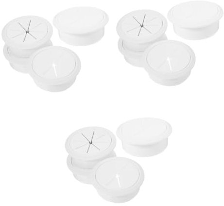 GAROZATION 12pcs Desktop Cable Hole Cover Cord Hole Plugs for Tidy and Stylish for Office Desks Compatible