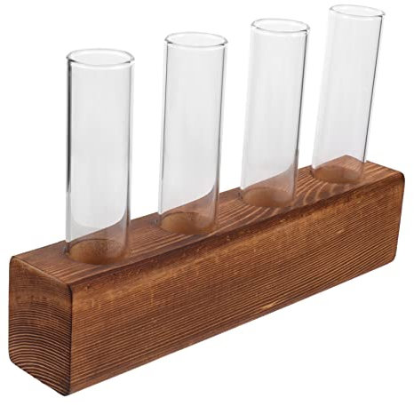 Supvox Pflanzenterrarium Aus Glas Und Holz Für Hydrokultur Tischdeko Für Pflanzen Vasen-dekor Für Schreibtisch Blumenarrangement Für Zuhause