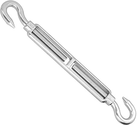 Eacam Edelstahldrahtseilspanner, Verstellbare Spannschlossschraubenhalle, Gewinde, 385-575 Mm Längenbereich für Stahldrahtseile Bündelung und Befestigung (Open Body Flower Basket CC