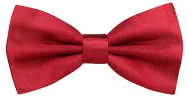 HISUNBEN Nœud papillon avec crochet, Nœud Papillon pour Homme Réglable en gabardine de smoking solide, Couleur unie Noeud papillon pour Noeud papillon pour enfants et hommes pour Mariage-Rouge-11