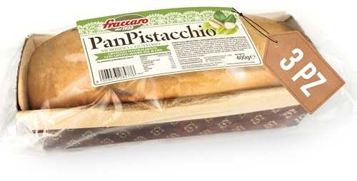 PanPistacchio (3 unità x 400g) Crema Pistacchio – Pasticceria Fraccaro 1932 | Dolce da Forno con Lievitazione Naturale e Farcitura alla Crema di Pistacchio, Prodotto
