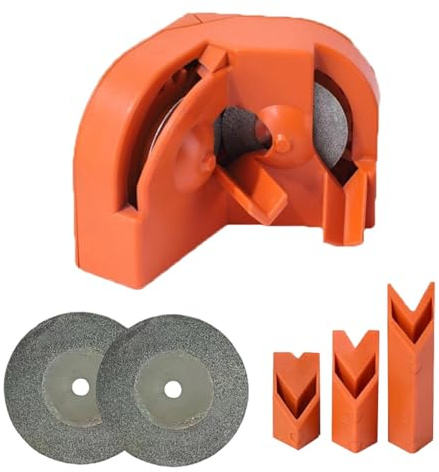 Afila Brocas | Herramienta de Afilado para Brocas | Kit Portátil con Muelas para Brocas de Mampostería y Cobalto