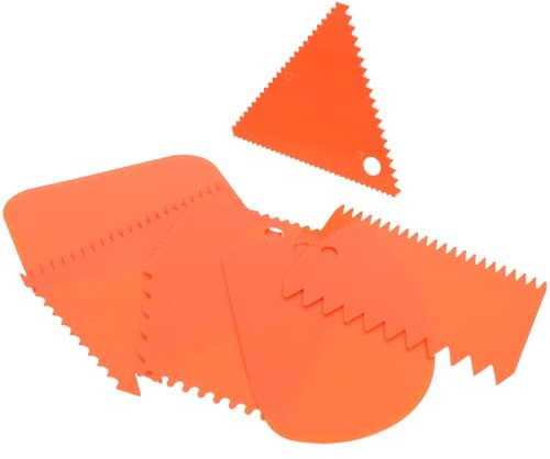 POPETPOP 6pièces Grattoir à Gâteau Avec Bord Dentelé Spatule Pour Lissage De Glaçage Outil De Décoration De Crème Au Beurre Coupe-pizza Et Épandeur