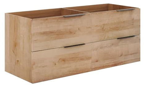 Vente-unique - Meuble sous Vasque Suspendu - Naturel Clair - 120 cm - NISAYA