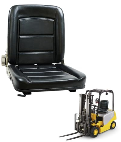 Siège de tracteur universel avec dossier réglable et rail coulissant, siège de rechange imperméable en cuir synthétique pour tondeuse, chargeur, pelleteuse, balayeuse