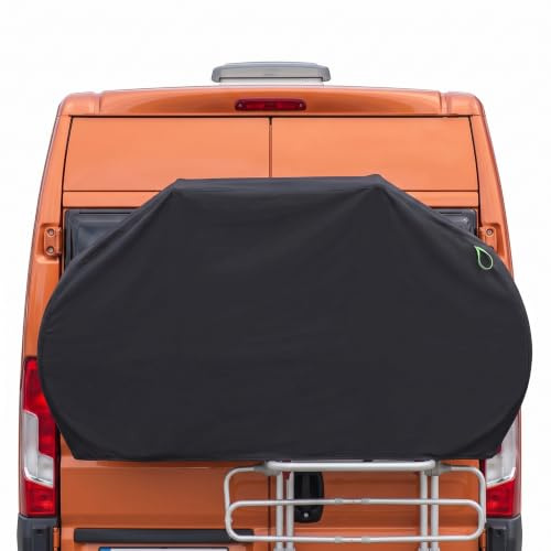 QWORK® Fahrradabdeckung, 600D Oxford-Gewebe Wasserdichte & Reißfeste Fahrradschutzhülle, Fahrradhülle mit Befestigungsseil, für Transport 2 Fahrräder